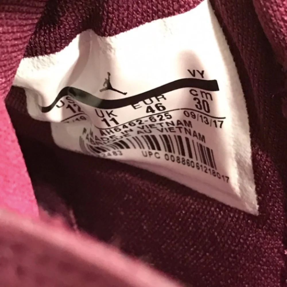 Jordan Flight Fresh Bordeaux‎ Sail Basketball Shoes AH6462-625 Size Men 12